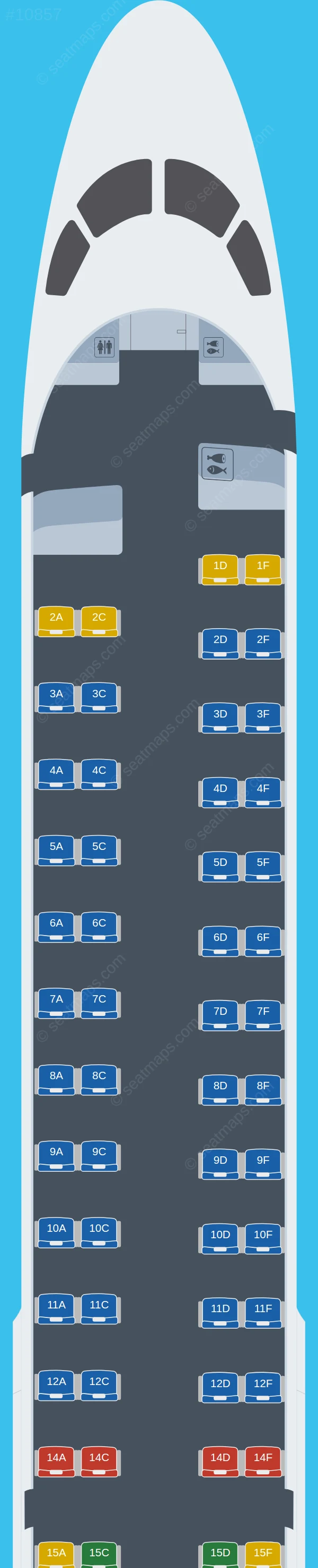 Air Dolomiti Embraer E195 seatmap preview