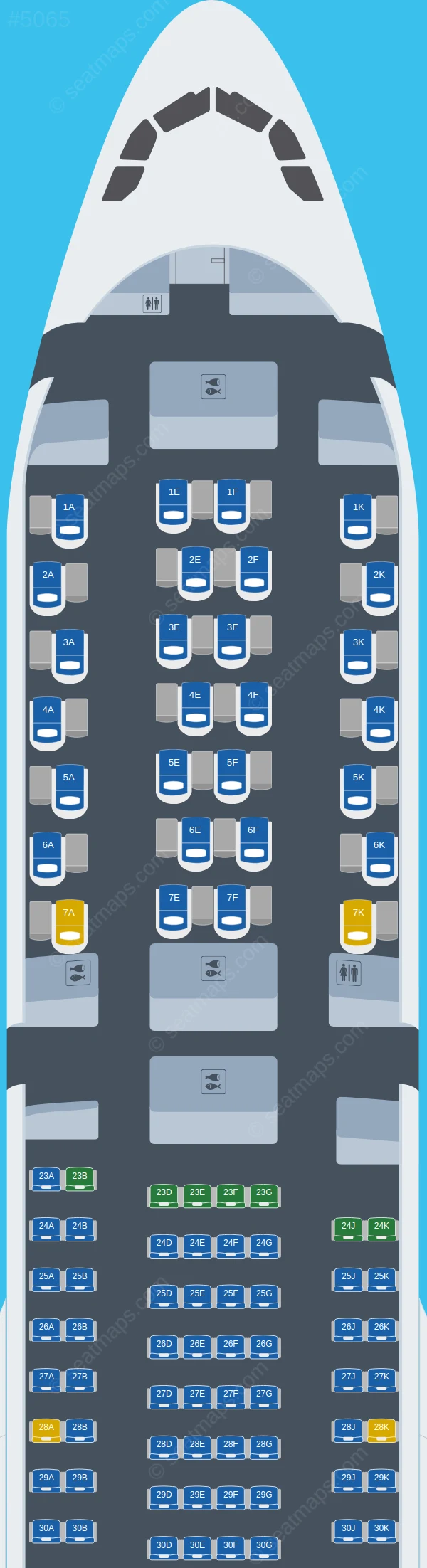 Qantas Airbus A330-300 V.1 seatmap preview
