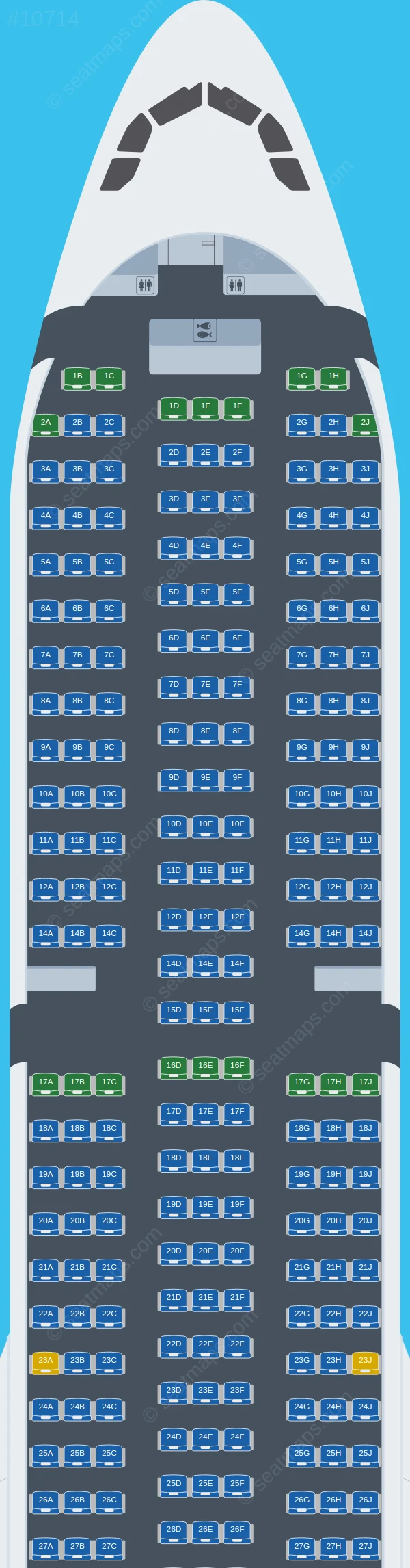 Cebu Pacific Air Airbus A330-900neo seatmap preview