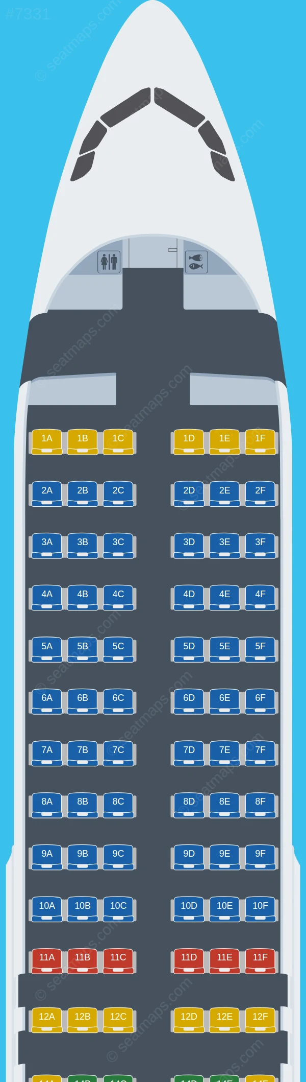 Iberia Express Airbus A320-200 seatmap preview