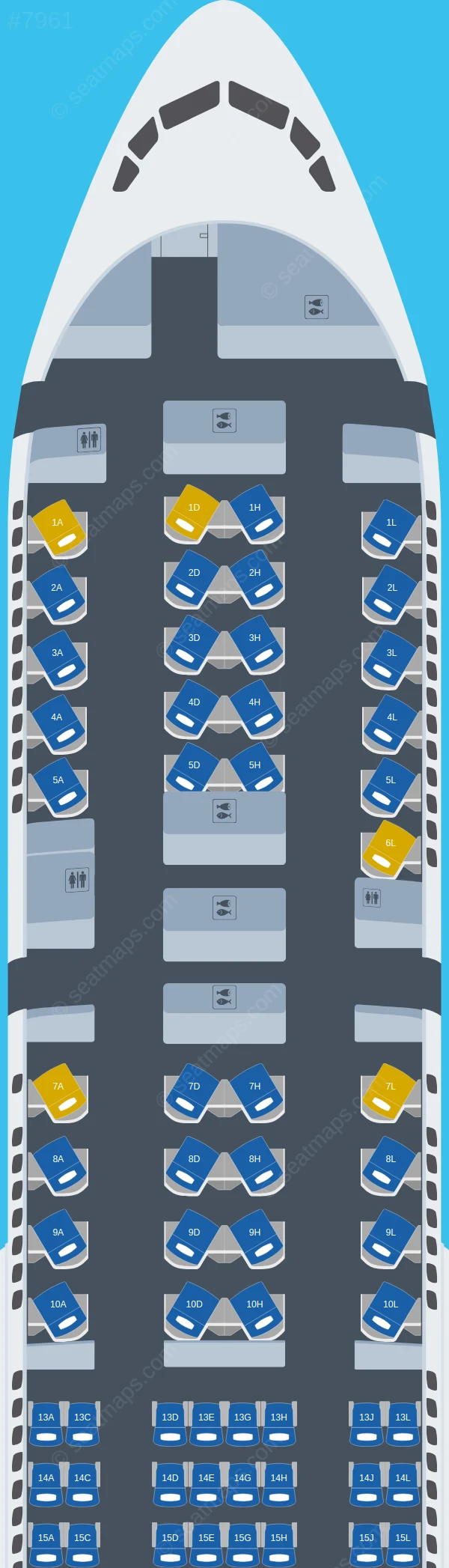 American Airlines Boeing 777-200ER V.1 seatmap preview