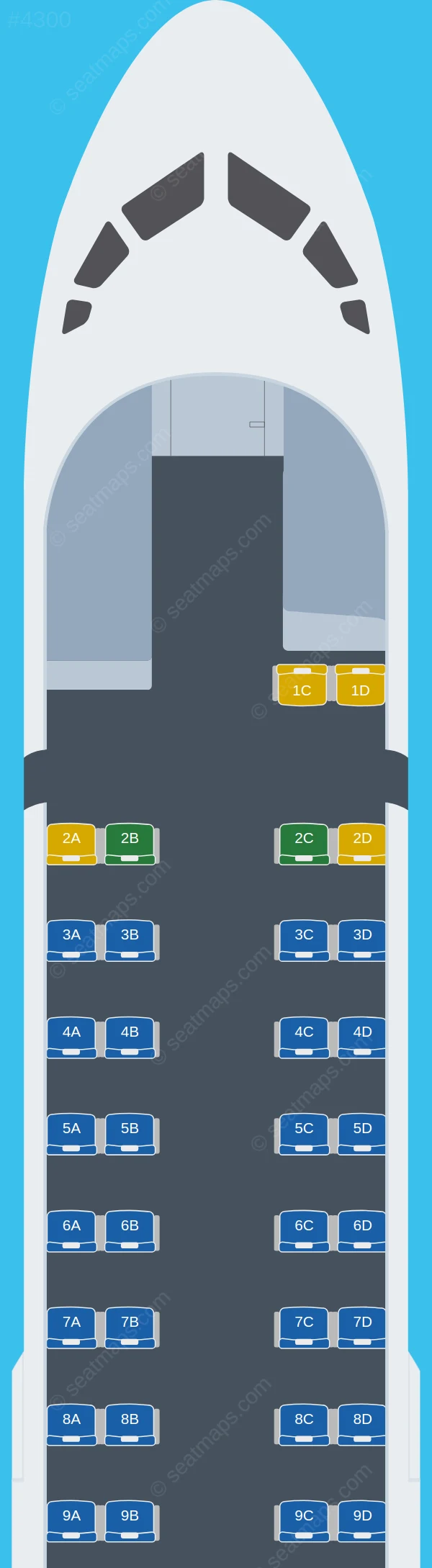 Madagascar Airlines ATR 72-500 V.1 seatmap preview
