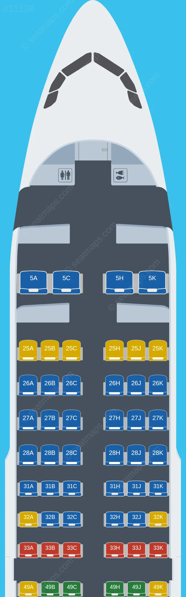 China Southern Airbus A319neo seatmap preview