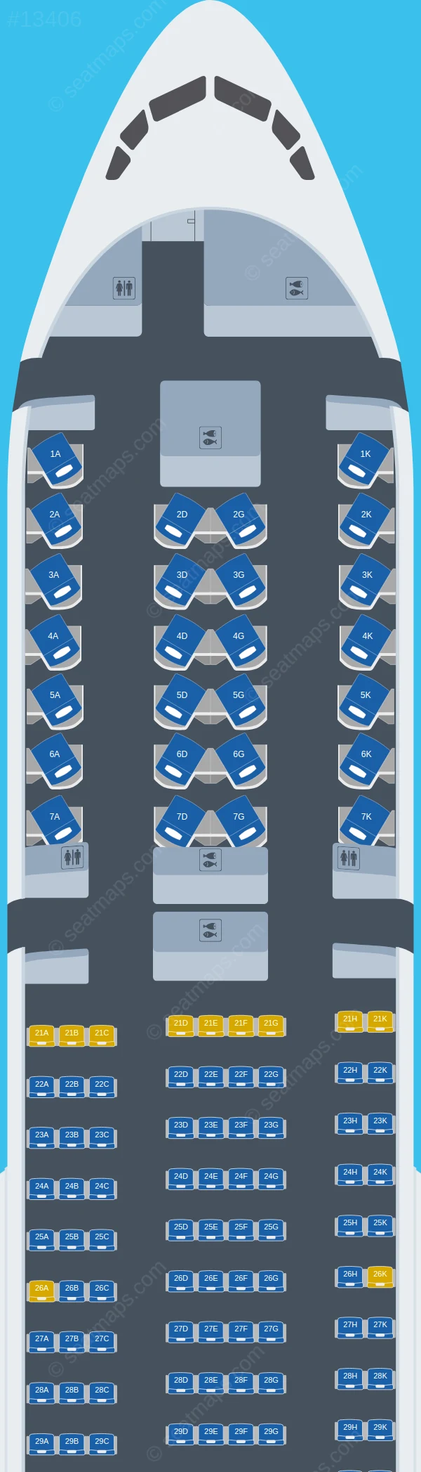 Air Peace Boeing 777-200ER V.2 seatmap preview