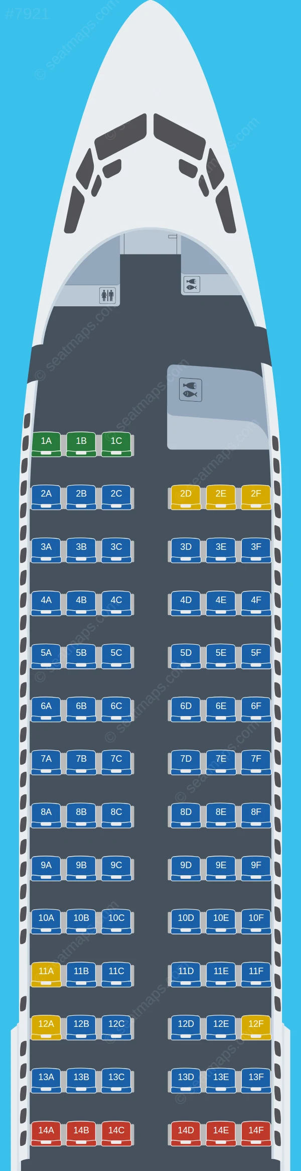 Flybondi - FB Lineas Aereas Boeing 737-800 seatmap preview