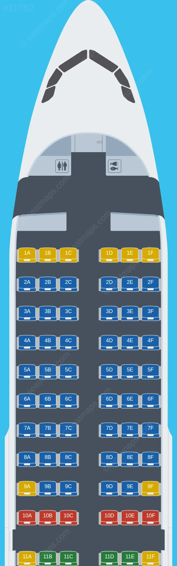Network Aviation Airbus A319-100 seatmap preview