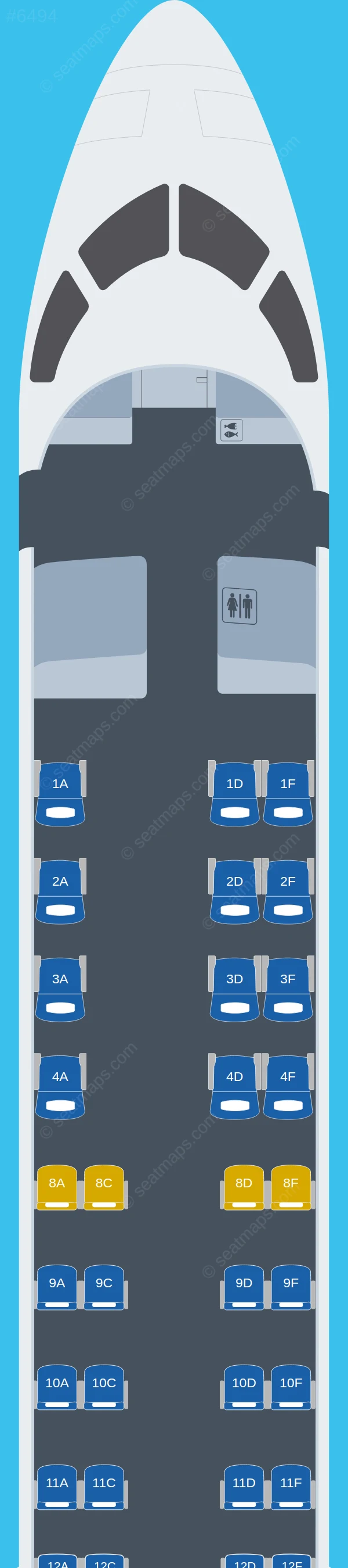 PSA Airlines Bombardier CRJ900 seatmap preview