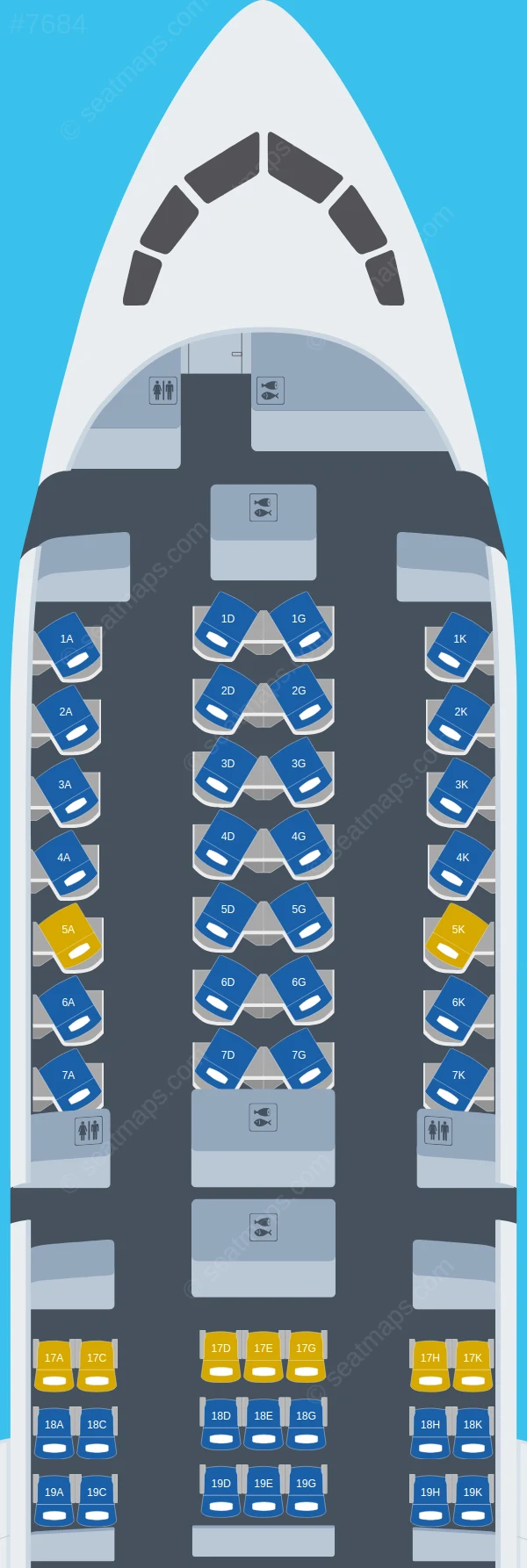 Japan Airlines - JAL Boeing 787-9 V.2 seatmap preview
