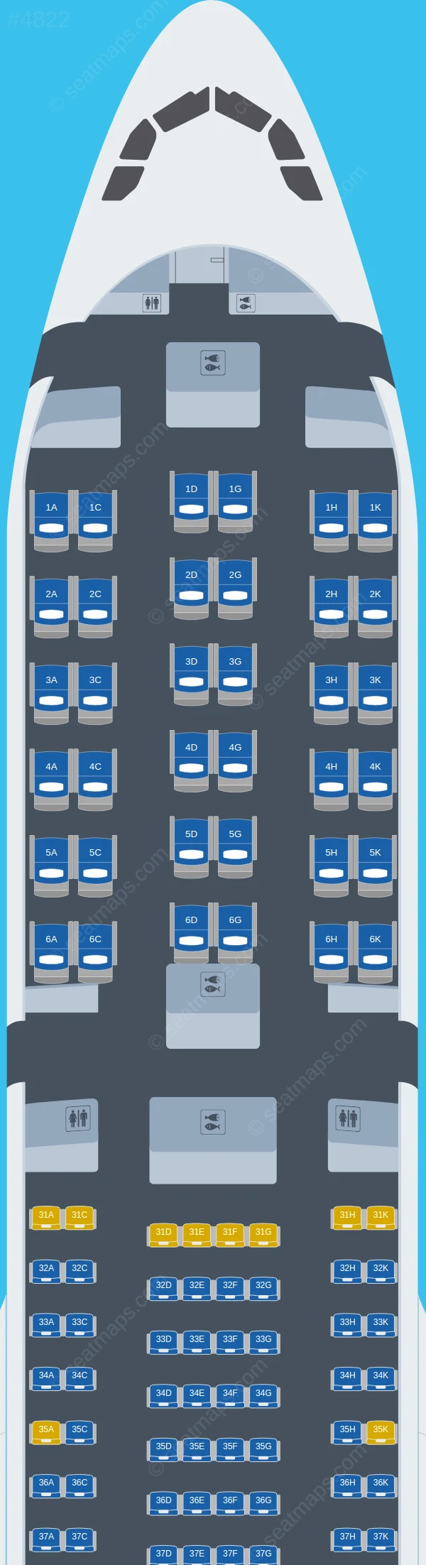 Sichuan Airlines Airbus A330-300 V.2 seatmap preview