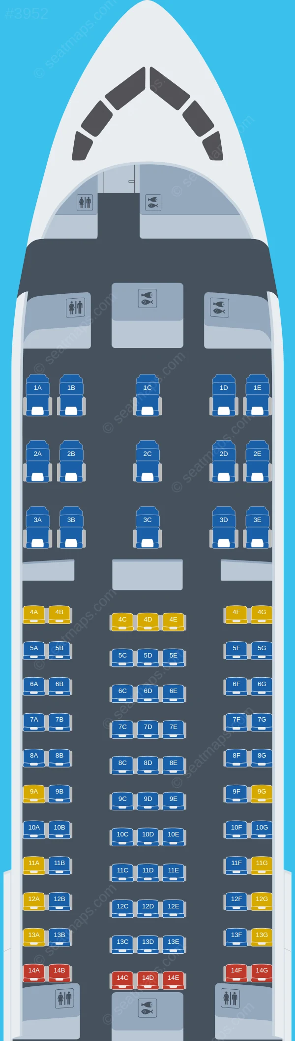 MIAT Mongolian Airlines Boeing 767-300ER seatmap preview