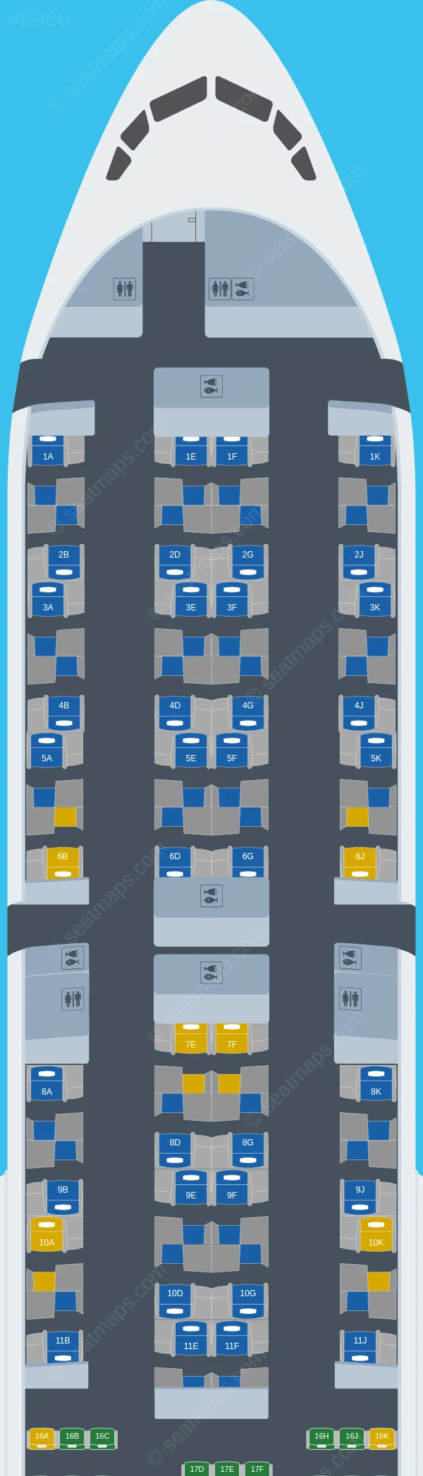Qatar Airways Boeing 777-200LR V.1 seatmap preview