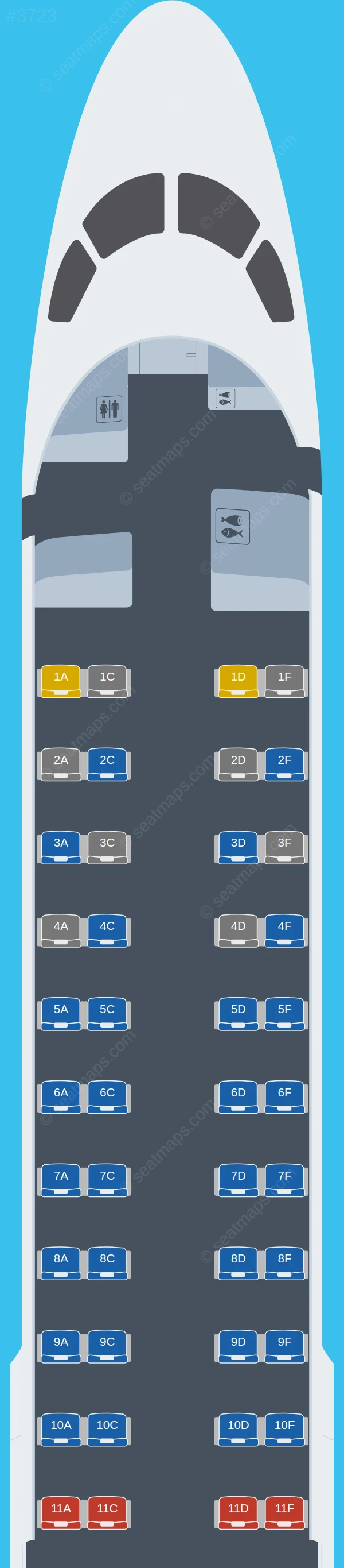Lufthansa Embraer E190 seatmap preview