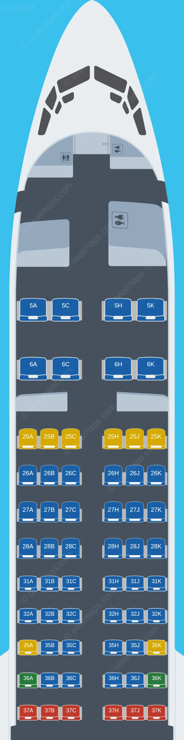 China Southern Boeing 737 MAX 8 V.2 seatmap preview