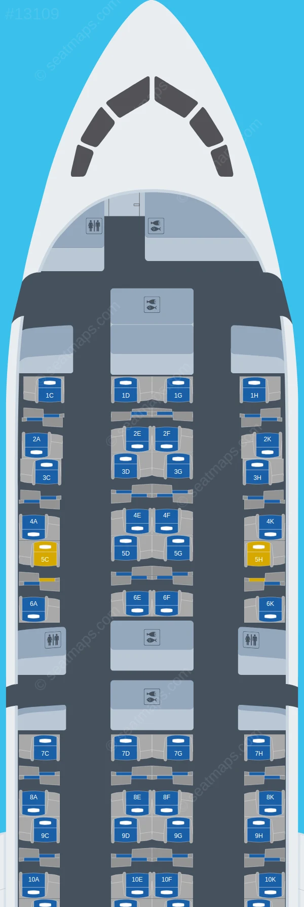 ANA - All Nippon Airways Boeing 787-9 V.5 seatmap preview