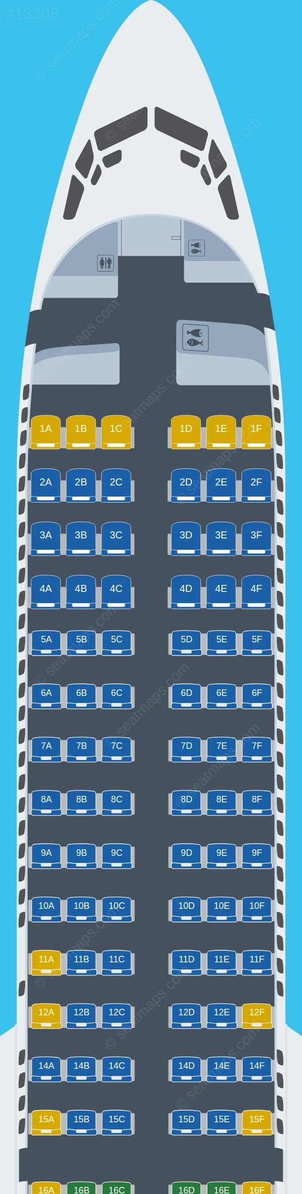 Vueling Boeing 737 MAX 8-200 seatmap preview