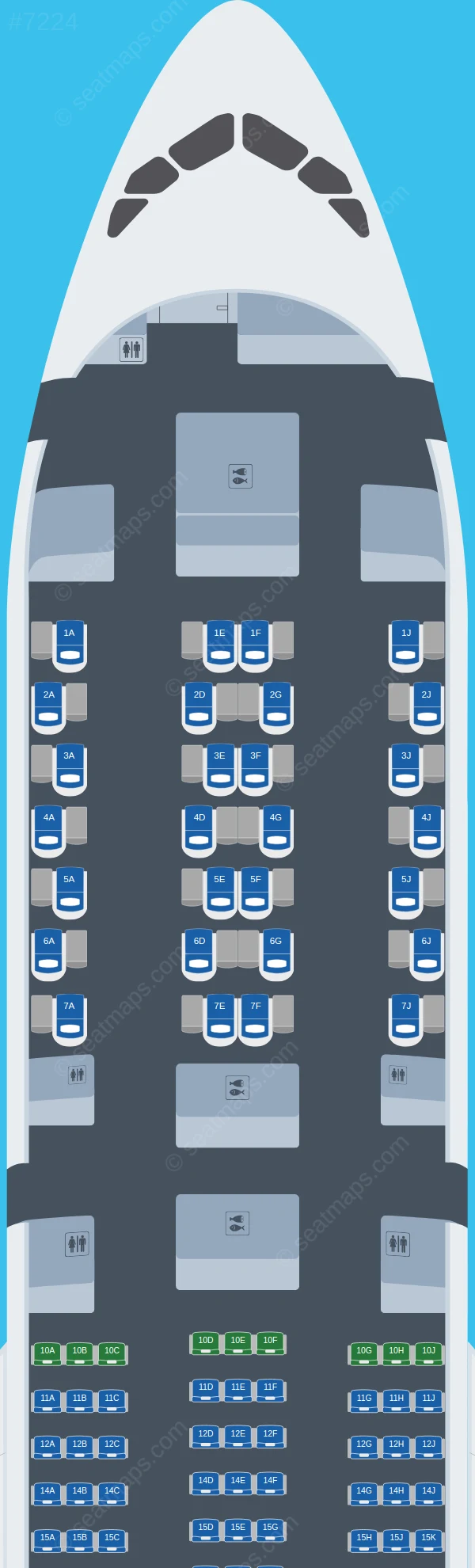 Air Mauritius Airbus A350-900 seatmap preview