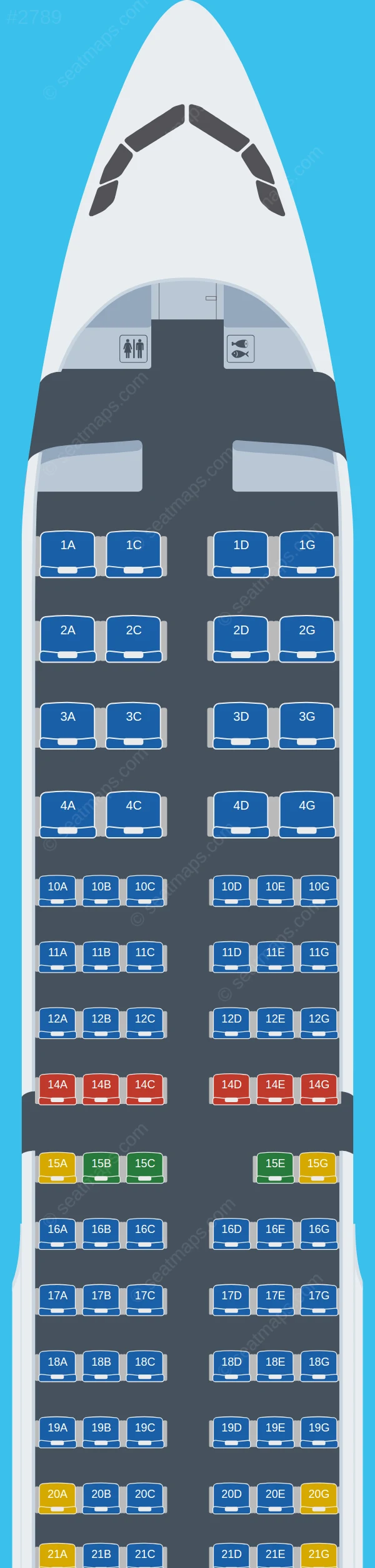 Vietnam Airlines Airbus A321-200 V.1 seatmap preview