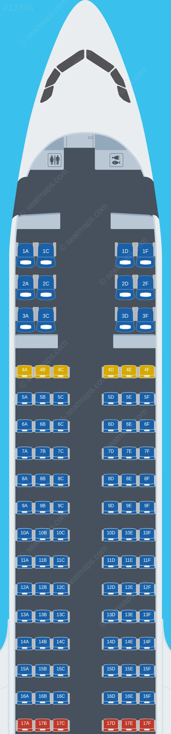 IndiGo Airbus A321neo V.3 seatmap preview