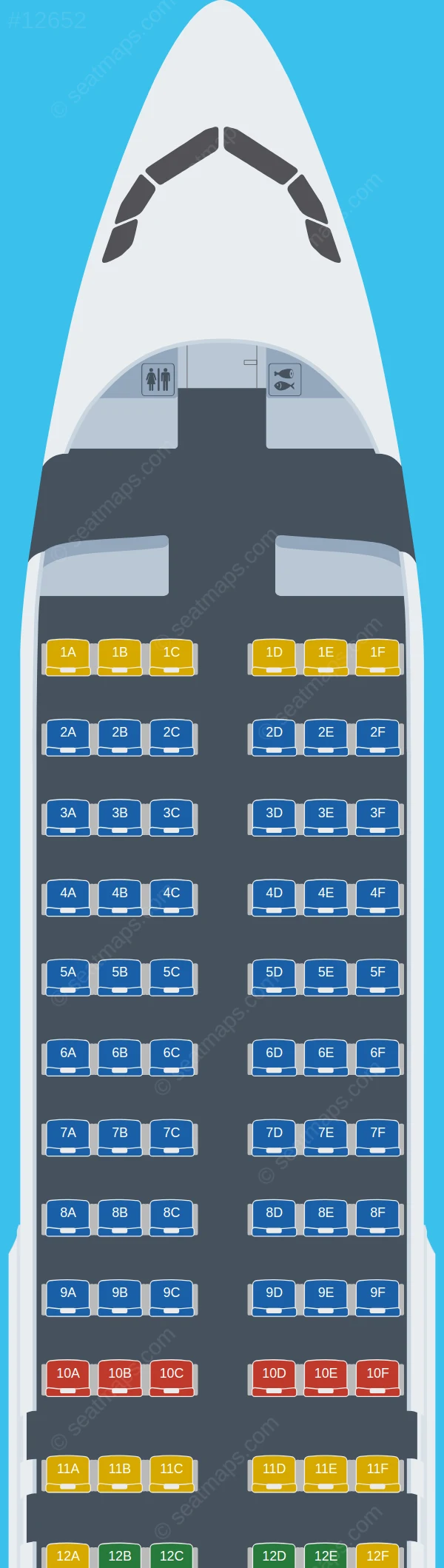 Smartwings Airbus A320-200 seatmap preview