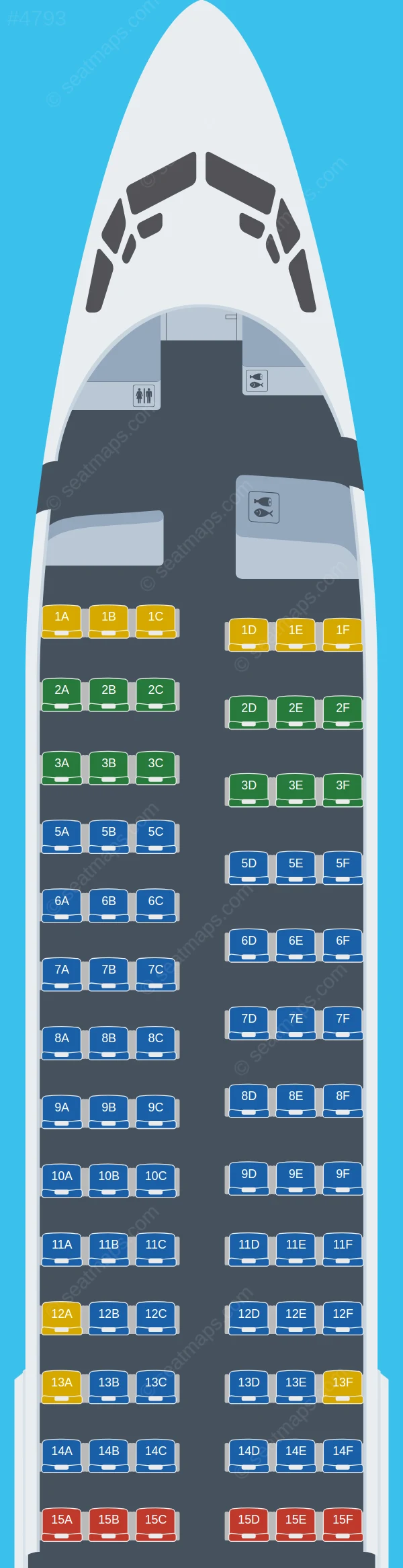 Spring Airlines Japan Boeing 737-800 seatmap preview