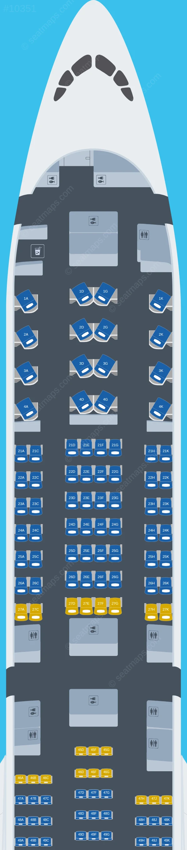 Virgin Atlantic Airbus A350-1000 V.2 seatmap preview