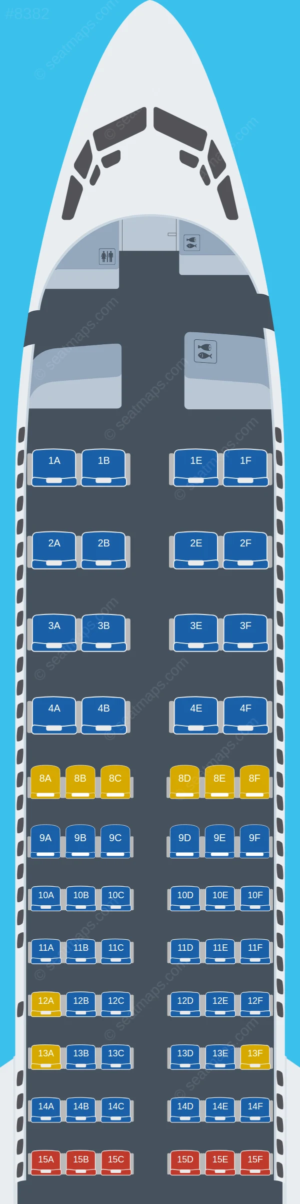 American Airlines Boeing 737 MAX 8 seatmap preview