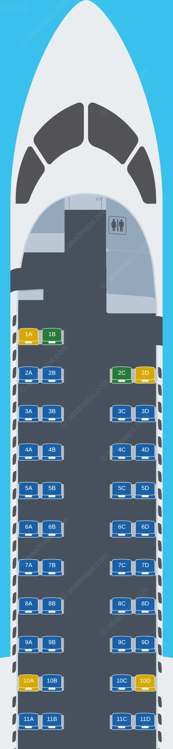 Biman Bangladesh Airlines De Havilland Q400 seatmap preview
