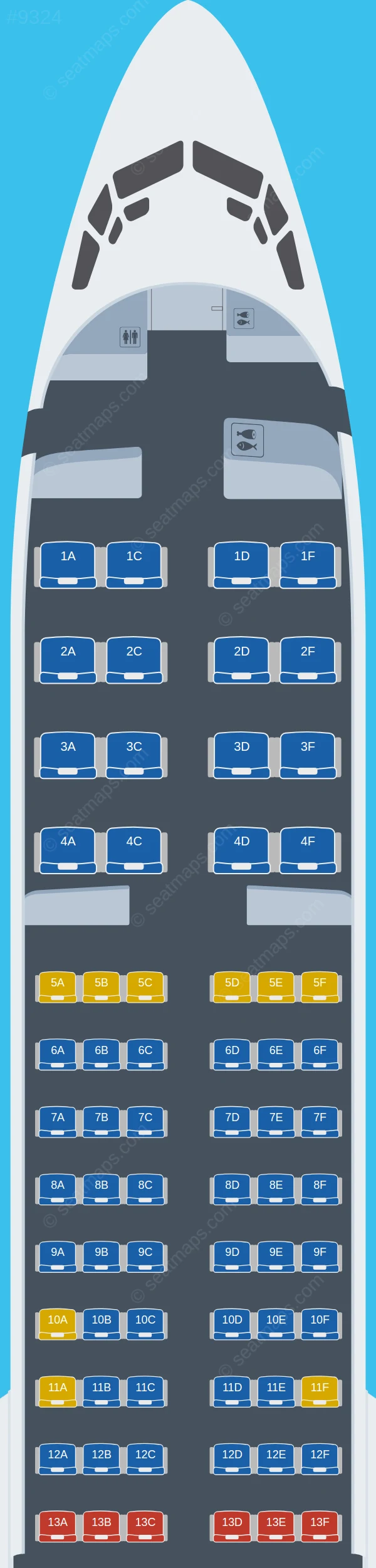Icelandair Boeing 737 MAX 9 seatmap preview