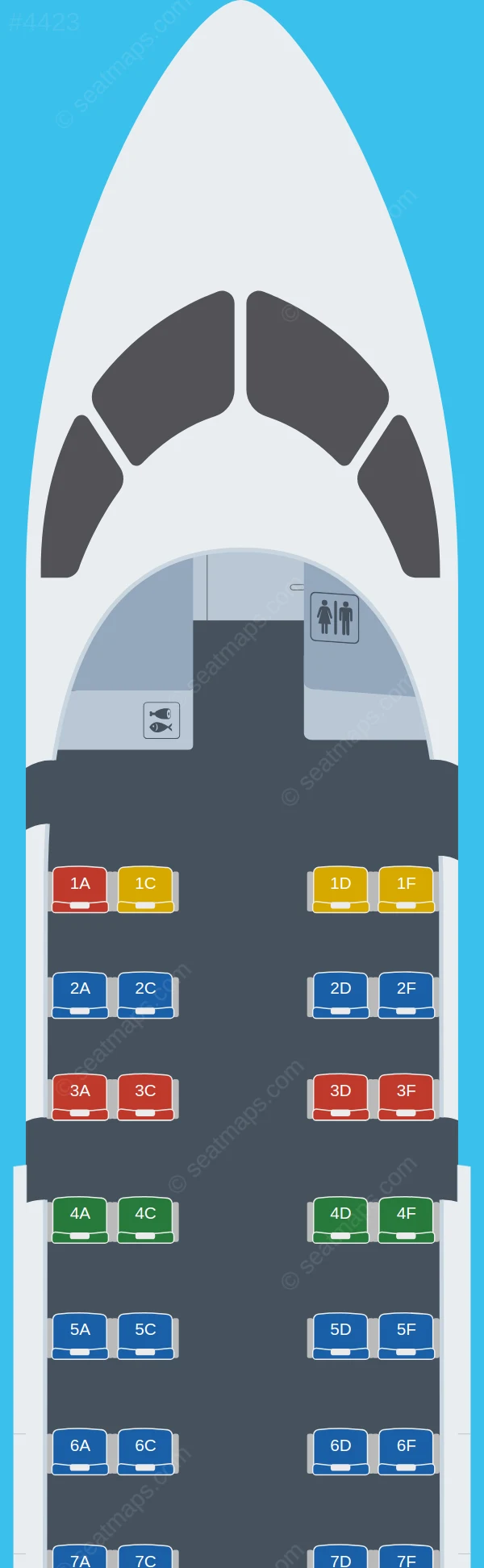 Perimeter Aviation De Havilland Q100 seatmap preview
