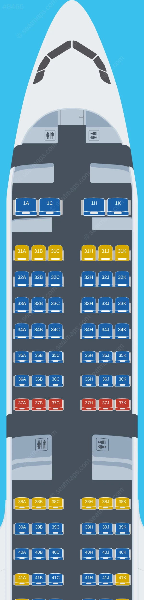 China Southern Airbus A321neo V.1 seatmap preview