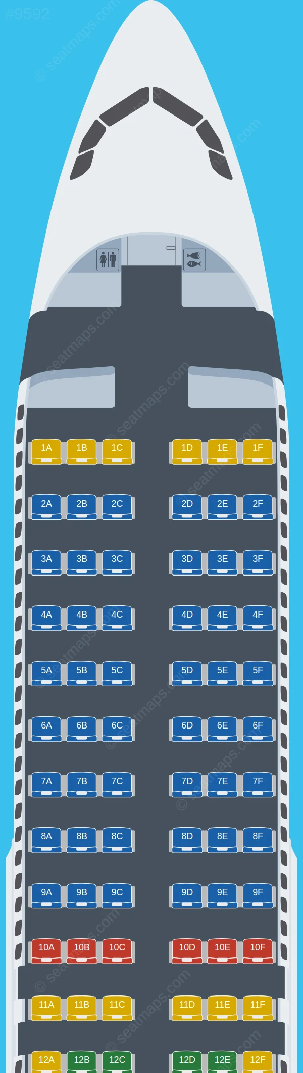 British Airways Airbus A320-200 V.1 seatmap preview