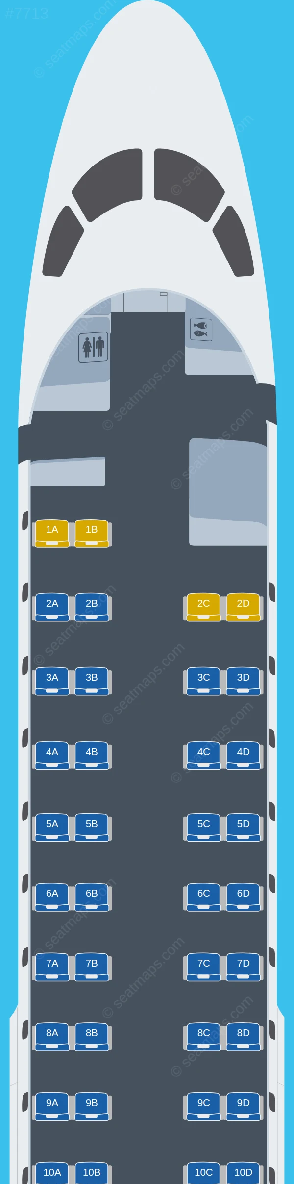 LOT Polish Airlines Embraer E175 V.1 seatmap preview