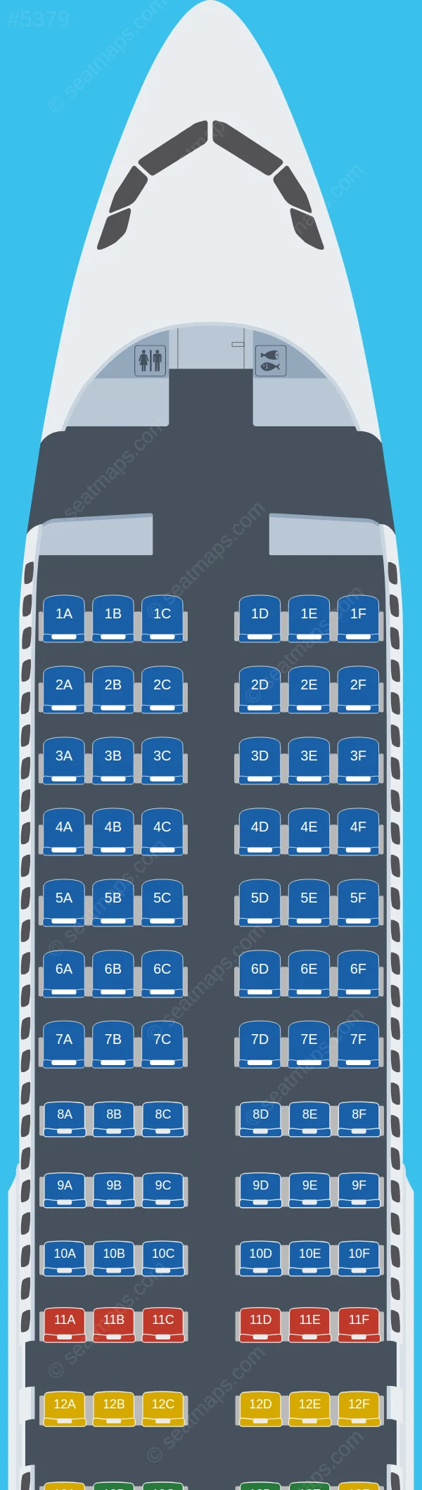 LATAM Airlines Airbus A320-200 V.2 seatmap preview