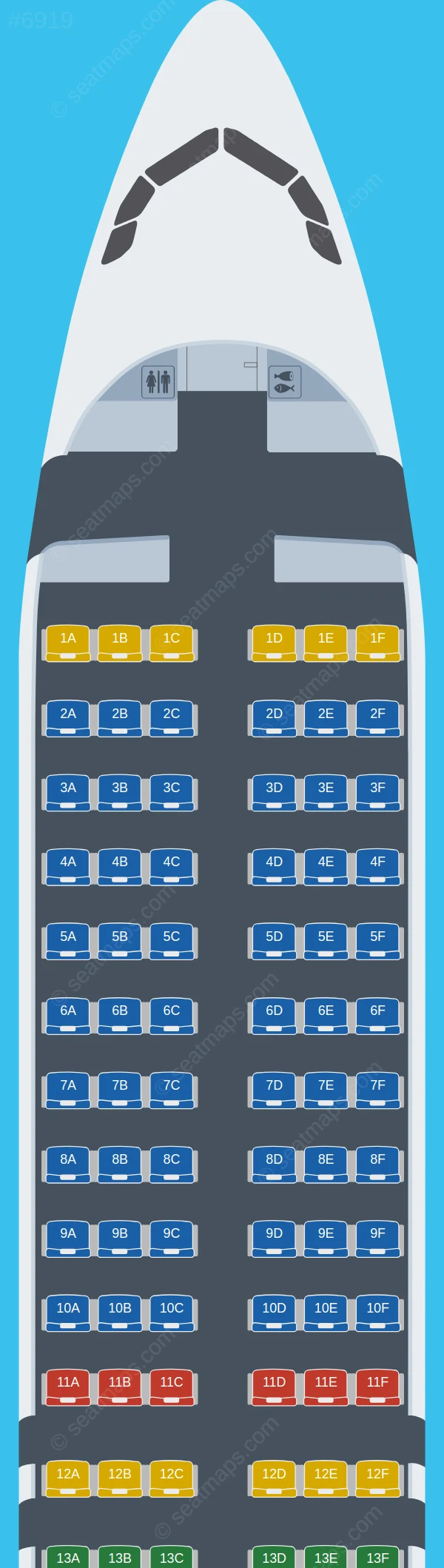 HK Express Airbus A320neo seatmap preview