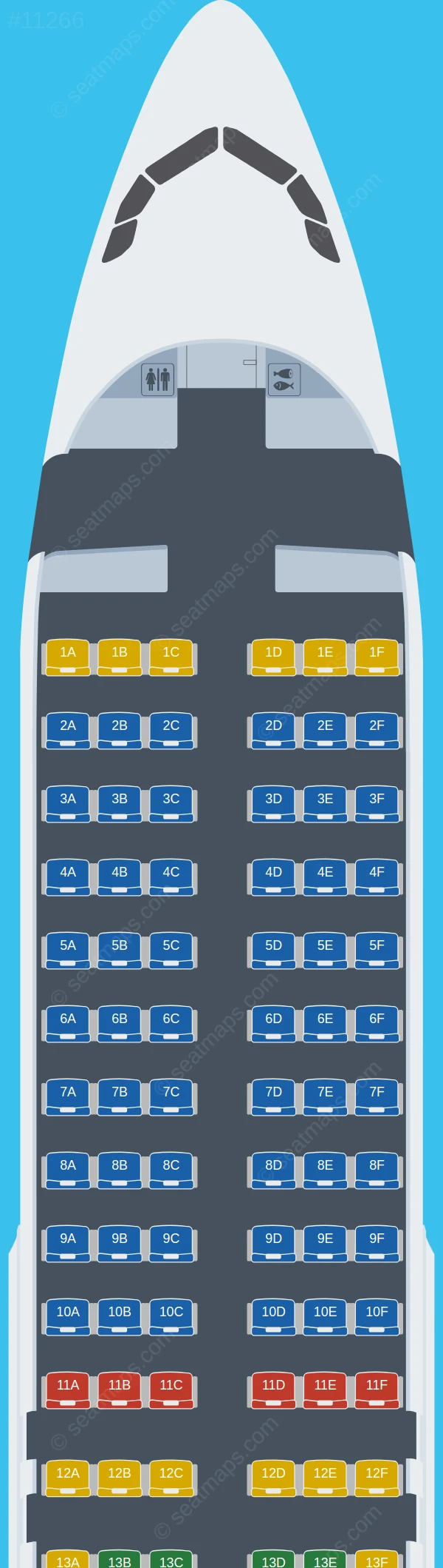 Marabu Airbus A320-200 seatmap preview