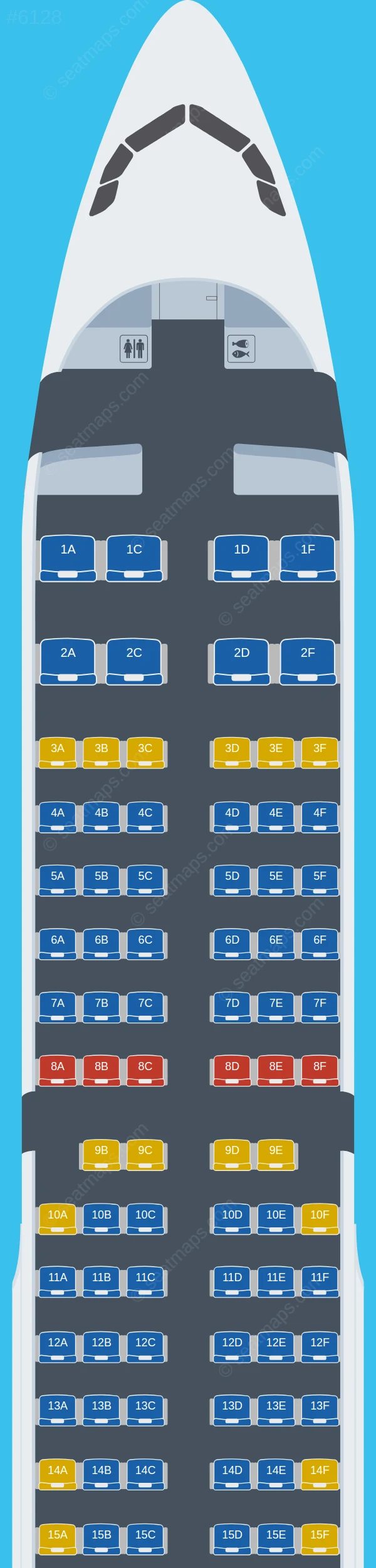 S7 Airlines Airbus A321-200 V.2 seatmap preview