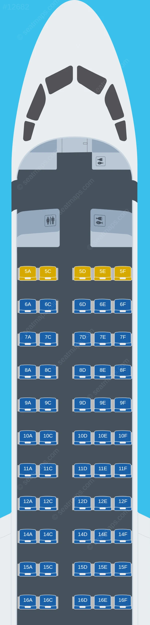 Lao Airlines COMAC C909 seatmap preview
