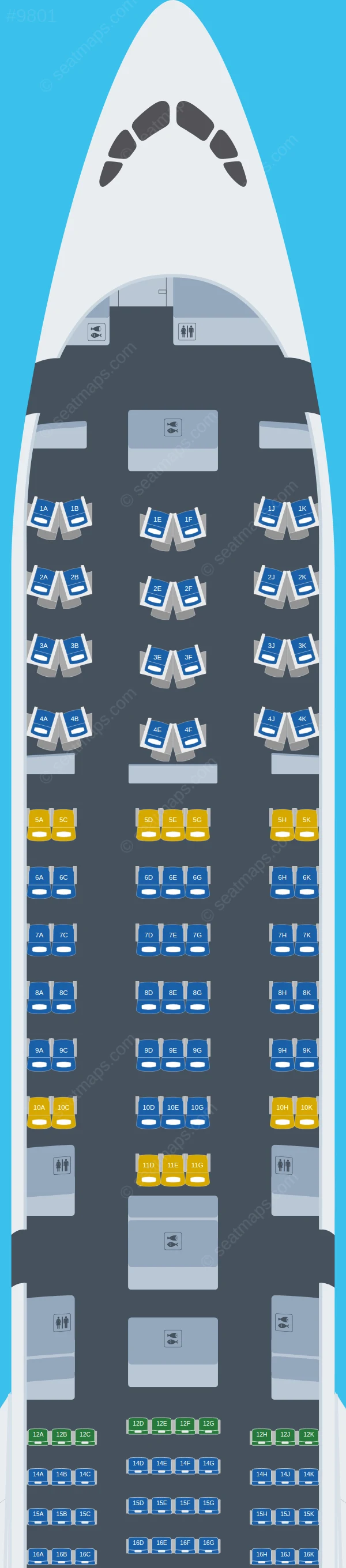 Air Caraibes Airbus A350-1000 seatmap preview