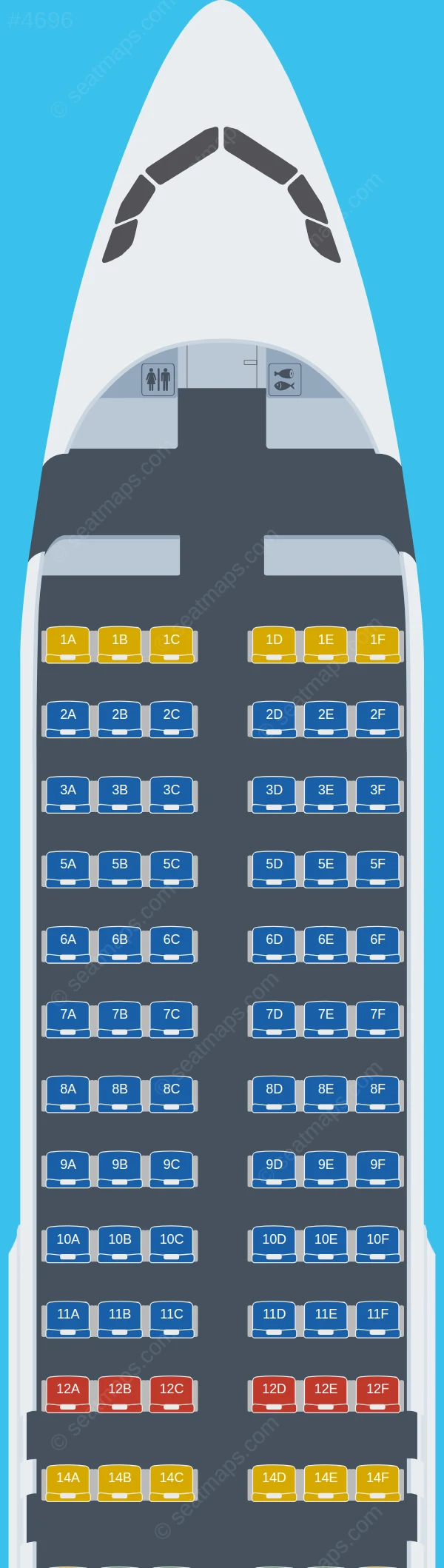 Jordan Aviation Airbus A320-200 V.2 seatmap preview