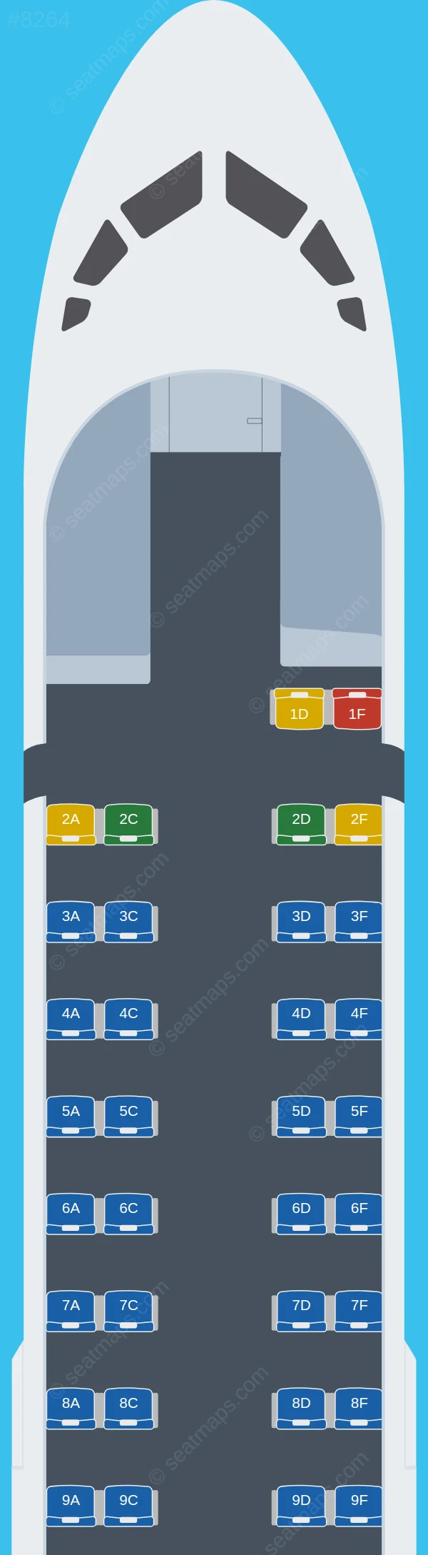 Yeti Airlines ATR 72-500 V.2 seatmap preview
