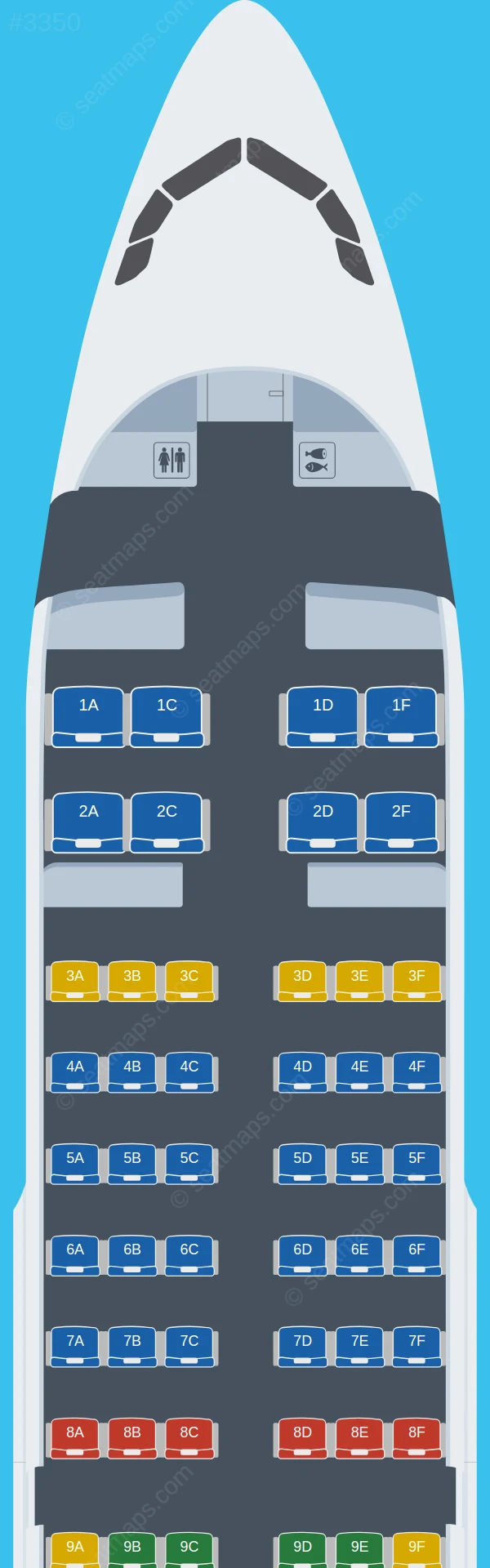 Air India Airbus A319-100 seatmap preview