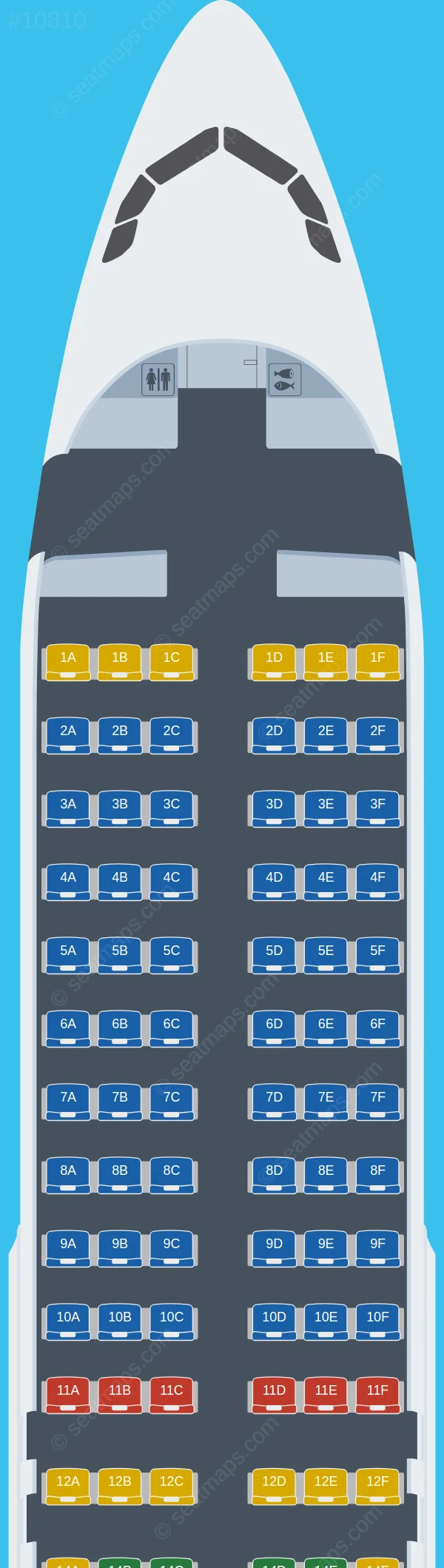 Sky Express Airbus A320-200 seatmap preview
