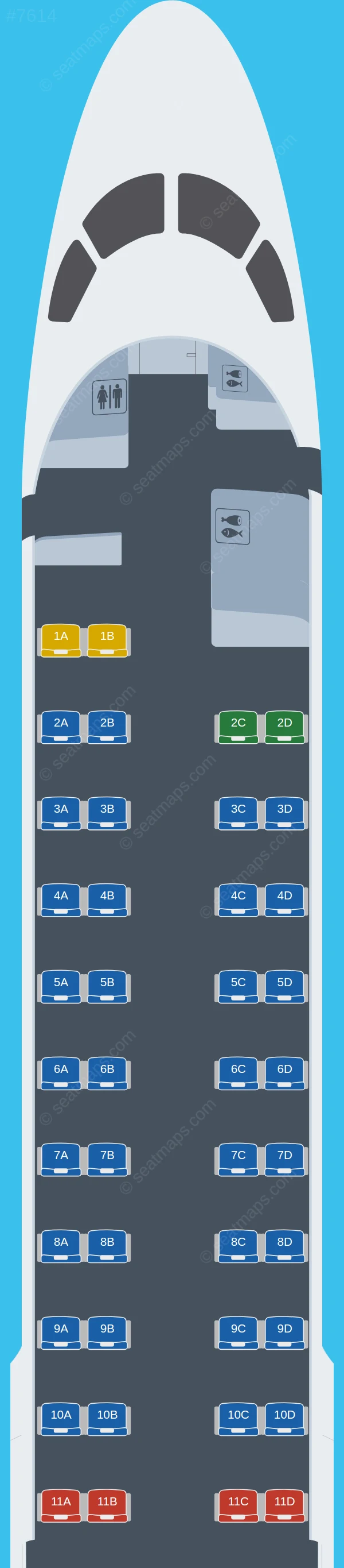 BA Cityflyer Embraer E190 V.1 seatmap preview