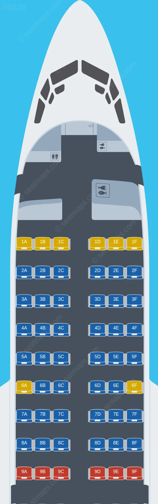 Africa Charter Airline Boeing 737-500 seatmap preview