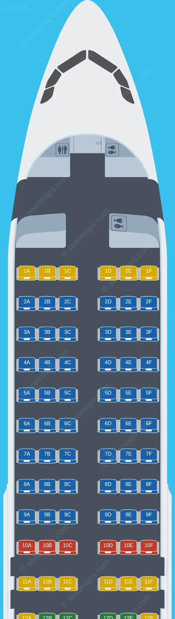 Brussels Airlines Airbus A320-200 seatmap preview