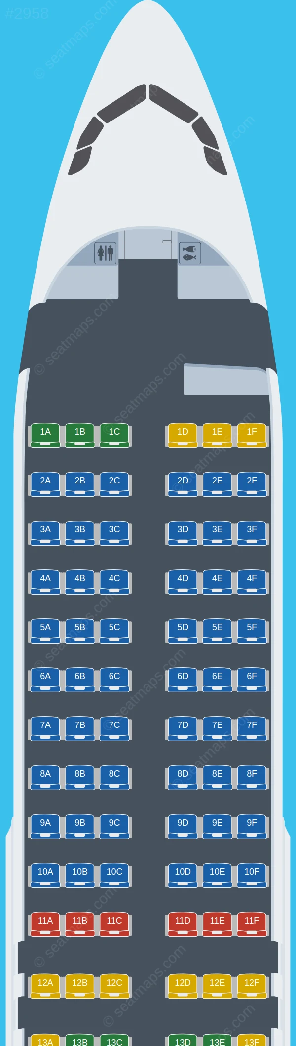 Jetstar Japan Airbus A320-200 seatmap preview