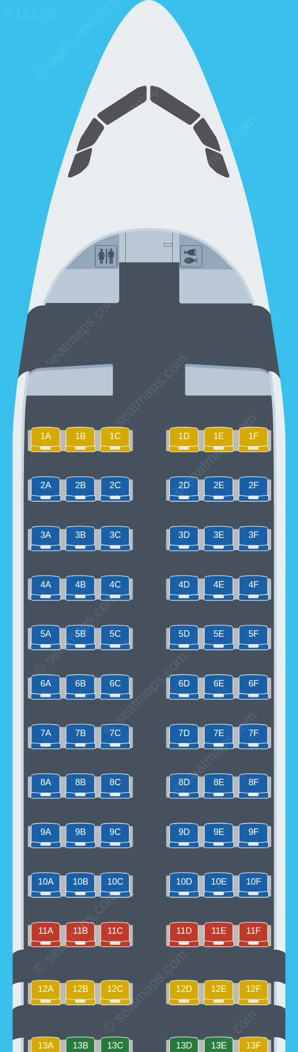 Air Cairo Airbus A320neo V.1 seatmap preview