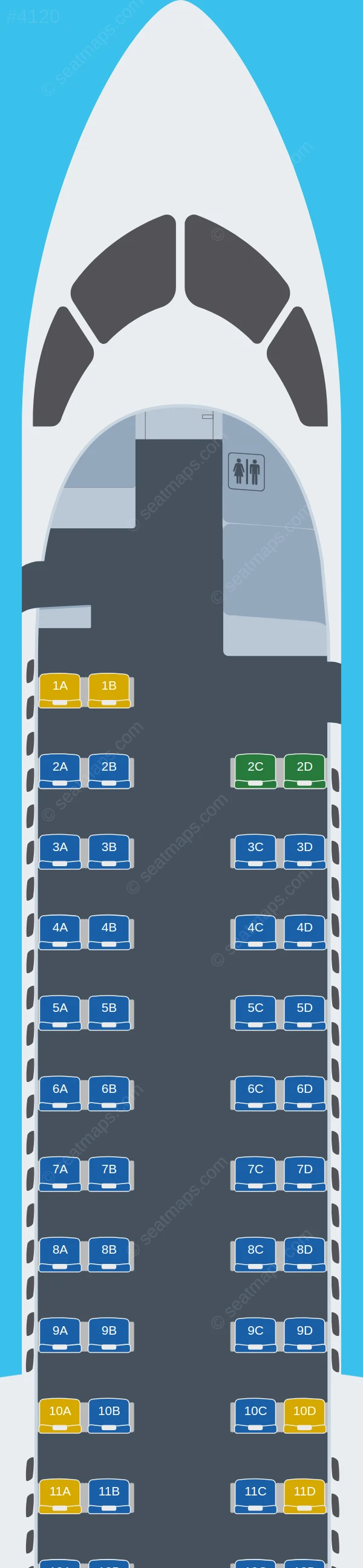 Qantaslink De Havilland Q400 seatmap preview