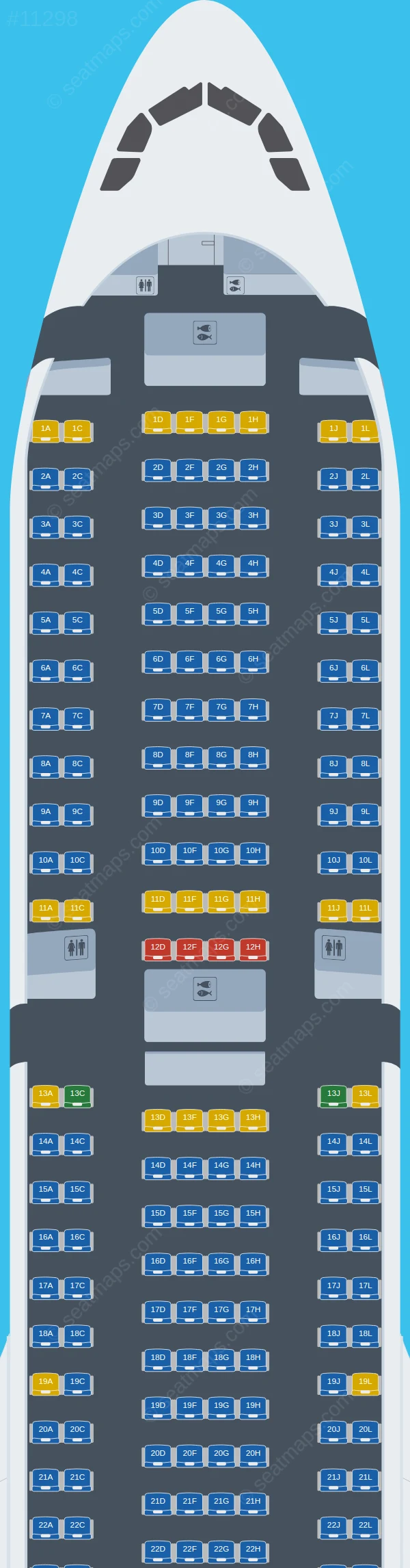Iberojet Portugal Airbus A330-900neo V.1 seatmap preview