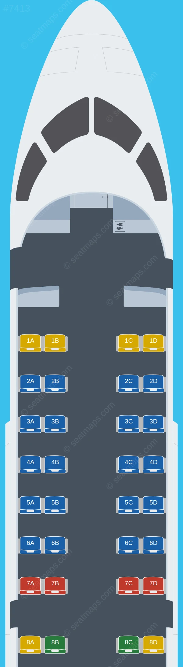 BoA - Boliviana de Aviación Bombardier CRJ200 seatmap preview
